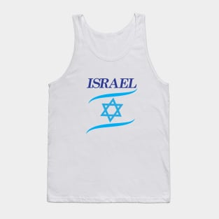 Happy Israel Independence Day Blue Star of David, Israeli flag Tank Top